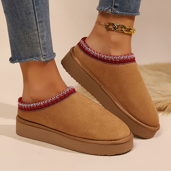 Cozy Women's Winter Slippers - Soft, Anti-Slip Sole, Warm Indoor Ankle Boots with Plush Lining
