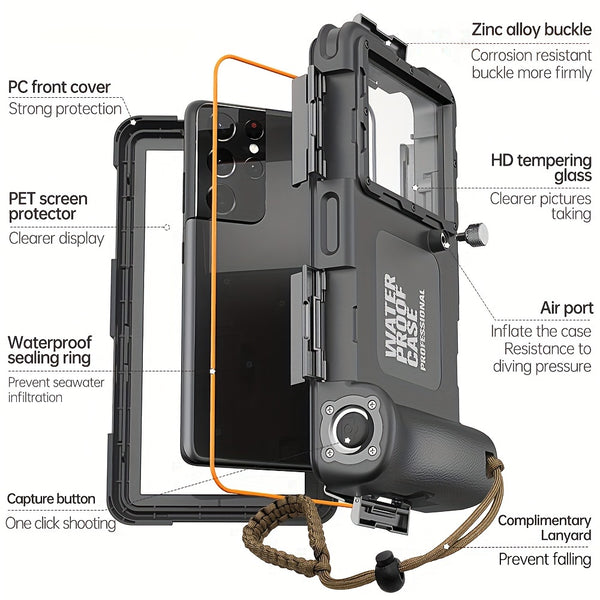Hot Selling Universal Diving Waterproof Phone Case For Outdoor Swimming, Diving & Snorkeling [50ft/15m] For IPhone 15/14/13/12Samsung Galaxy S24/S23/S22/S21 Ultra And Other Smartphones Up To 6.9 Inches