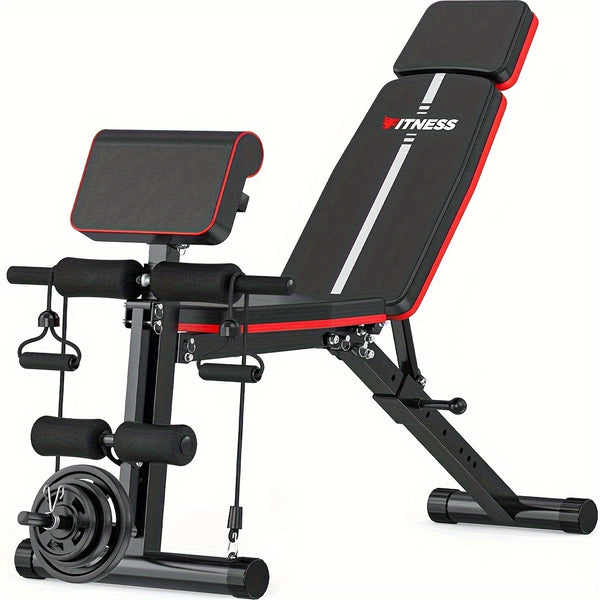 770LB Heavy-Duty Adjustable Weight Bench Press - Home Gym Workout Benches for Full Body Exercise with Incline Decline Function - Fast Folding Strength Training Sit Up Bench for Dumbbell Exercise