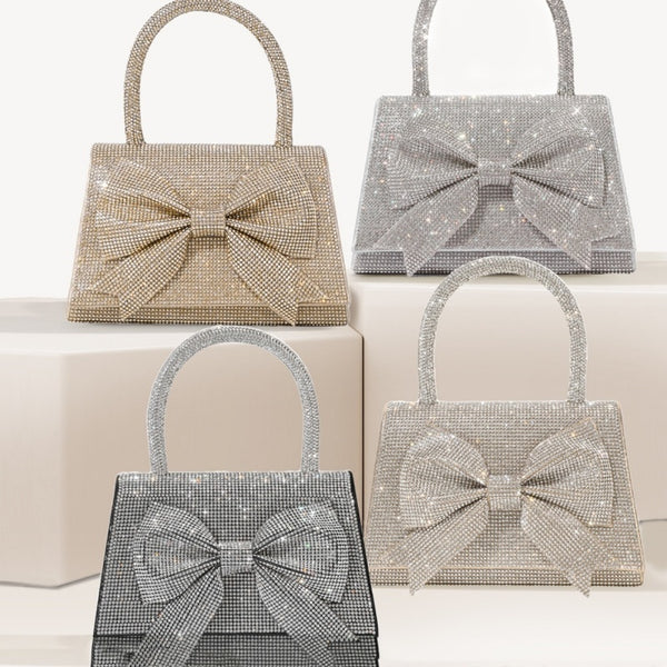 Nuevo bolso de mano ligero de lujo con lazo de diamantes