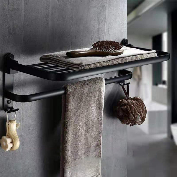 Estantería plegable de aluminio perforada para baño