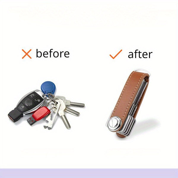 1pc Portable Key Holder Holds 10 Multiple Keys, Functional & Practical Key Organizer For Men With Gift Boxed