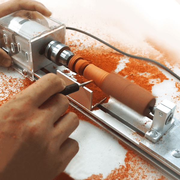 Mini Wood Lathe Machine - Compact Jewelry Making, DIY Woodworking, Grinding, Polishing, and Bead Making Tool with 12-24VDC Rotary Function for Versatile Crafting