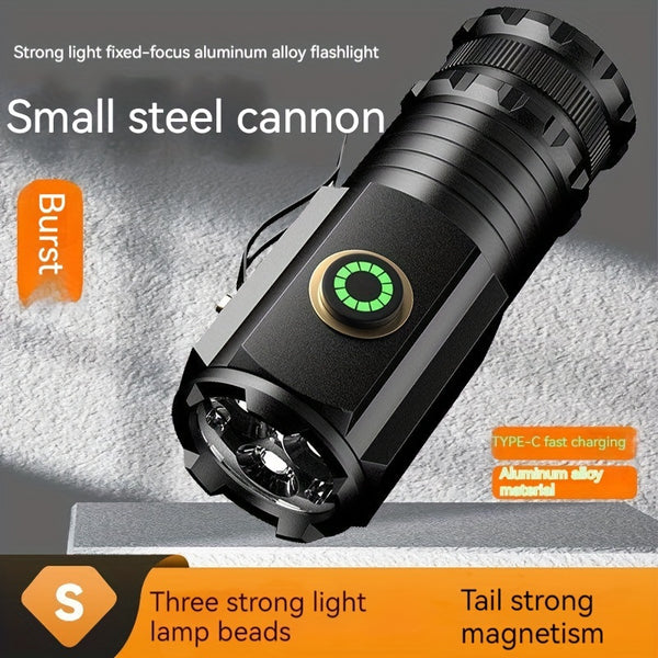 3000LM Super Bright Rechargeable Flashlight With Magnet And Long Range - Perfect For Outdoor And Household Use