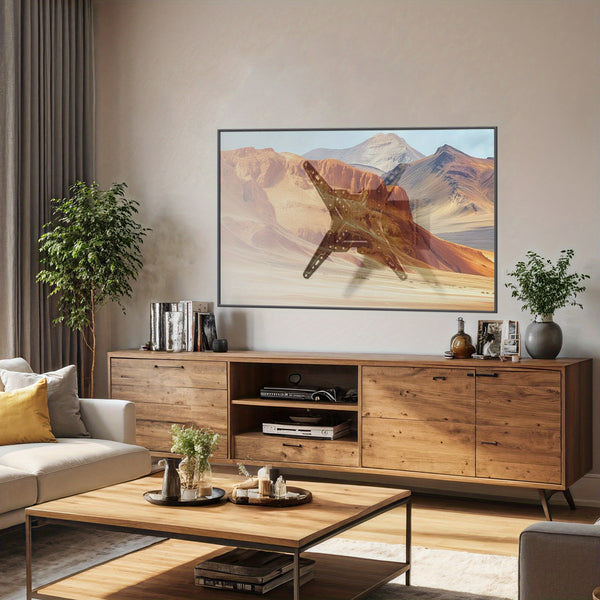 Heavy-Duty TV Wall Mount - Supports 26-60 Inch LED LCD Flat and Curved Screens, Up to 77 Lbs, Butterfly Panel Swivel Design, Perfect for Living Rooms, Bedrooms, and Retail Displays