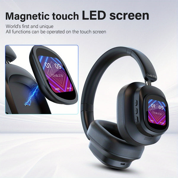 40H Wireless Over Ear Headphones - Hybrid Active Noise Cancelling Headphones With Detachable Magnetic Screen - For Home Office Travel