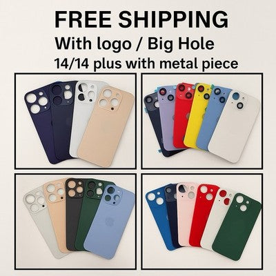 Back Glass Replacement Big hole For iPhone 8 SE XR X XS 11 12 13 14 Pro Max