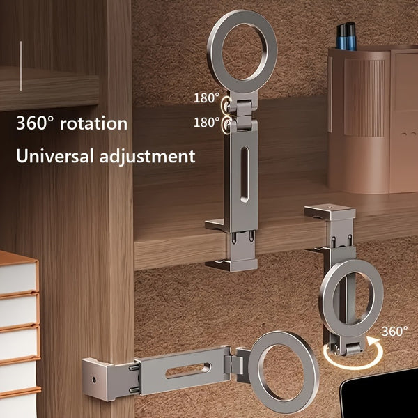 Portable Travel Stand Foldable Retractable 360 Degree Rotating Airplane Luggage Desktop Universal Multifunctional Mini Metal