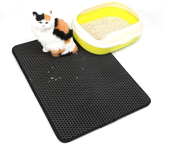 Esterilla para arena de gatos para mascotas Suministros para mascotas Esterilla para arena de gatos doble EVA