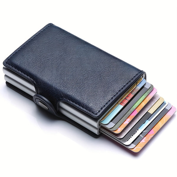 Men's Card Case, Minimalist Men's Mini Wallet, Clip Card Holder