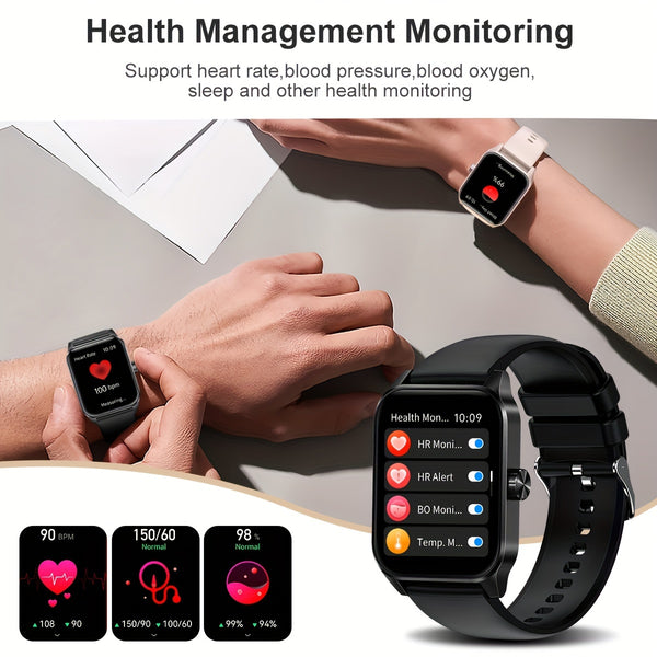 100+ Sports Modes Elegant 3D Dial Women's Smartwatch - Wireless Calling, Music Playback, Message Notifications, Lightweight Design, for iPhone & for Android