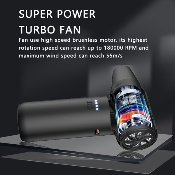 Turbo Jet Fan, Jet Mini Dry Blower Mini Turbo Violent Fan Portable Handheld Powerful Fan Mini Turbo Jet Fan Turbo Violent Fan For Car Home Precision Electronics Cleaning Dust Removal
