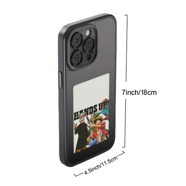Smart Ink Screen Protective Phone Case DIY For IPhone 13/14/15, IPhone 13/14/15 Pro, And IPhone 13/14/15 Pro Max, With NFC Transmission And Long-Lasting Imaging Display In Black Accessories Custom Cover