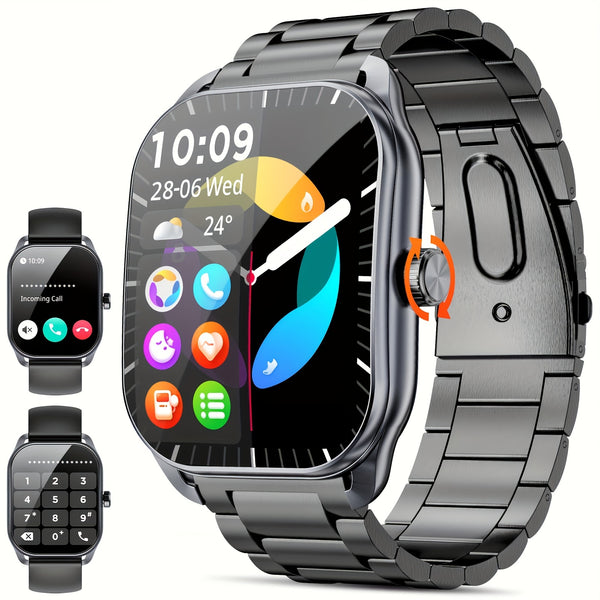 The 2024 New Smart Watch Features A 2.01-inch High-definition Curved Screen, Suitable For Both Men And Women, With Wireless Calling (answer/hang Up), 100+ Sports Modes, Sports Tracking Device, And Fitness Tracking Smart Watch.