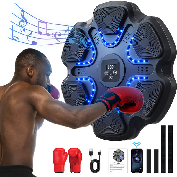 LOVEWE Music Boxing Machine With Boxing Gloves, Workout Equipment, Interactive Fitness & Reflex Training Gear, USB Charging, Boxing Machine For Home Workout Boxing Machine, Christmas Limited Edition