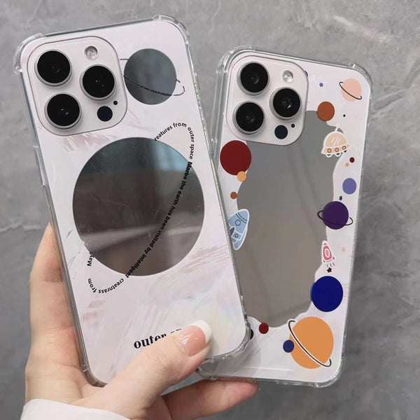 Funda de teléfono con espejo para mujer