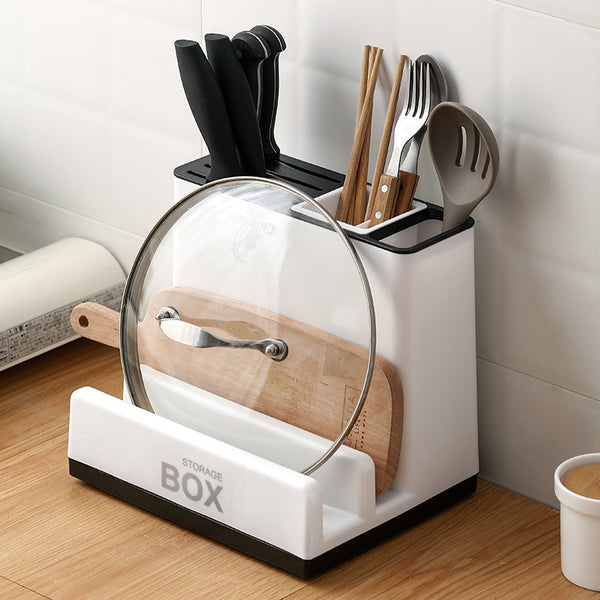 Soportes de almacenamiento de vajilla, estantes de almacenamiento de plástico para cuchillos de cocina, gabinetes de conveniencia para la cocina