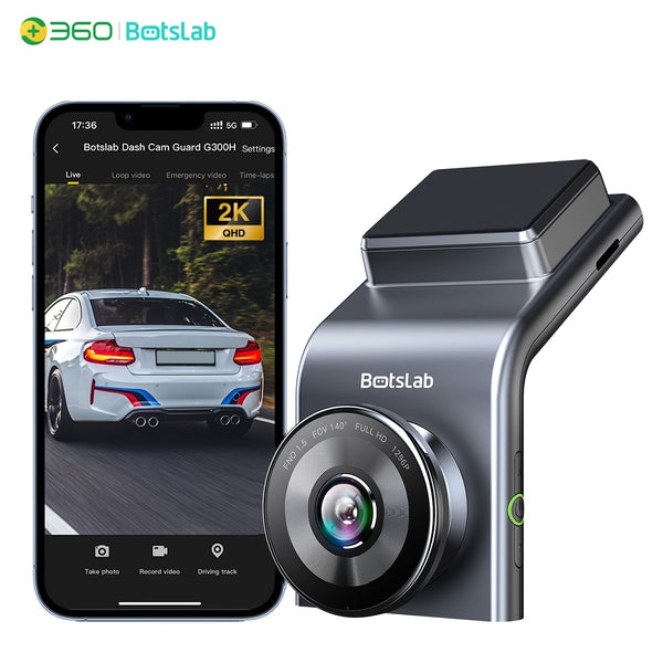 2.5K Car Dash Cam - On-Dash Cameras with 140° Wide Angle, Color Night Vision, WiFi, GPS, 24h Motion Detection, Parking Mode, WDR, Emergency and Loop Recording