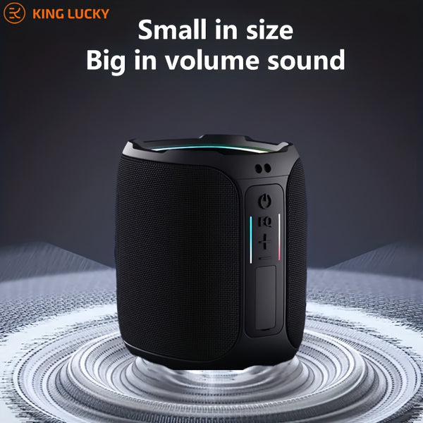 KINGLUCKY 50w Portable Wireless Speaker, Subwoofer Heavy Bass, Autumn Wireless Speaker, Up to 24h Battery Life with TWs Pairing, Color Pulsating Light Effect and Suitable for Outdoor Parties and Perfect for Halloween and Christmas Gifts