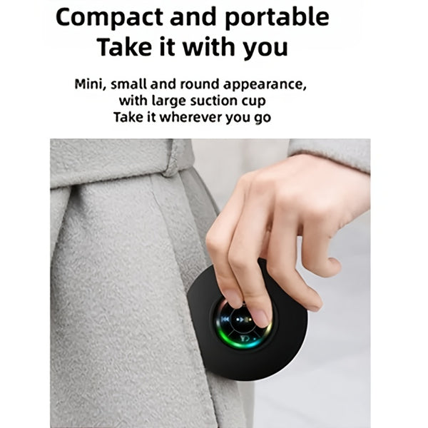 PORTABLE WATERPROOF BATHROOM SPEAKER WITH SUCTION CUP - Wireless USB Rechargeable, Long Playing Time, Ideal For Parties, Showers, Traveling And Outdoor Use.
