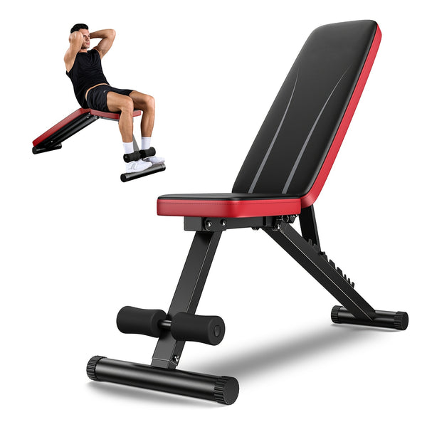 660LBS Weight Capacity Adjustable Workout Bench - Basic Weight Bench For Home Gym With 8 Backrests