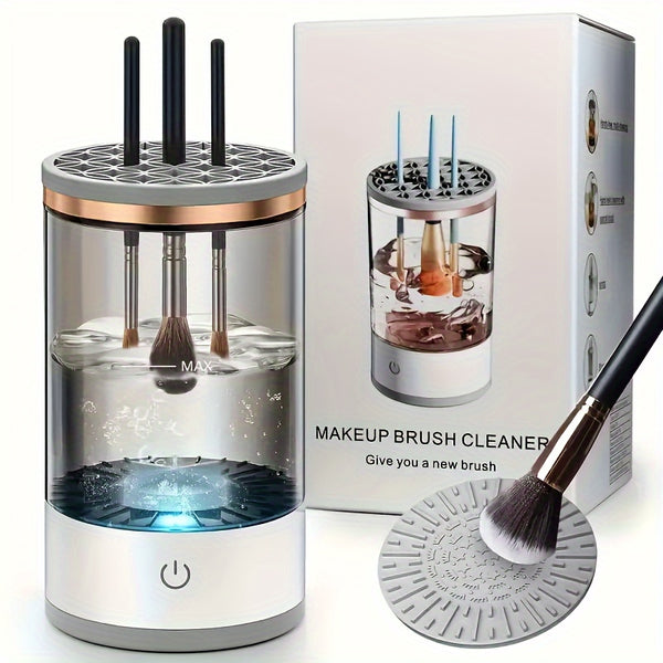 USB-Powered Makeup Brush Cleaner - Easy Plug-In, Electric Washing & Drying Machine for Bedroom/Living Room