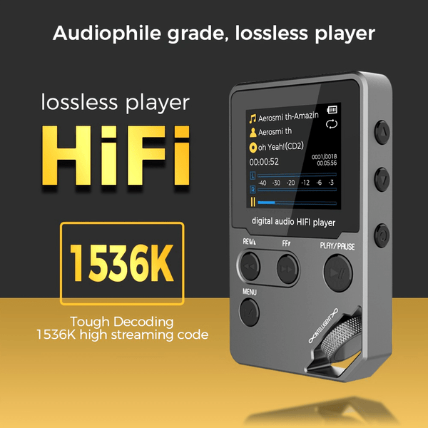 2024 Cappsu 8 + 128GB High Fidelity Music Player - Professional Grade, 60 Hours Battery Life, Zinc Alloy, Rotation Control, FM Radio with Recording Function, Sports Compact Design