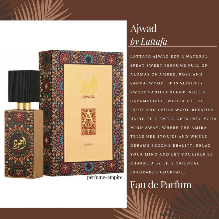 Ajwad by Lattafa Perfume for Unisex EDP 2.04 Oz New in Box