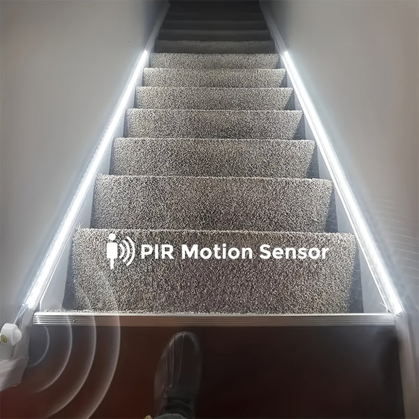 1pc 3-16 Ft Intelligent Motion Sensor Cold White LED Strip Light - USB Powered Automatic Switch, Suitable For Low-voltage Human Sensing Light Strips In Stairs, Wardrobes, Wardrobes, Kitchens, Bedrooms, And Corridor