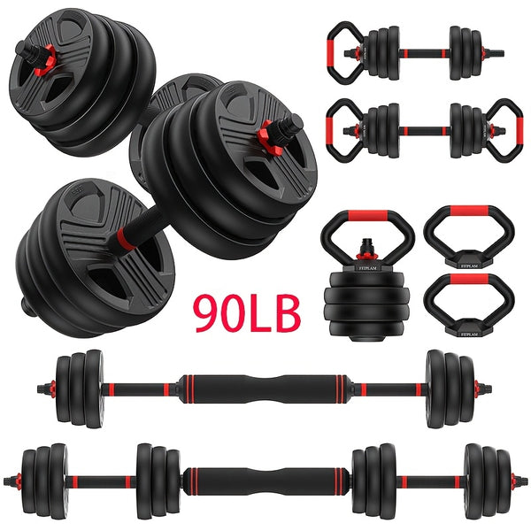 Adjustable Dumbbells Free Weight Set With Connector, 4 In1 Dumbbells Set Used As Barbell, Kettlebells, Push Up Stand, Suitable For Fitness Workout In Home Gym, Best Christmas Gifts For Both Men And Women
