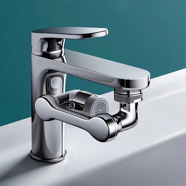 LSENLONG® Rotating Faucet Attachment with Extended Aerator, 1080° Multi-Functional Extended Faucet, Rotating Faucet Aerator, Copper Alloy