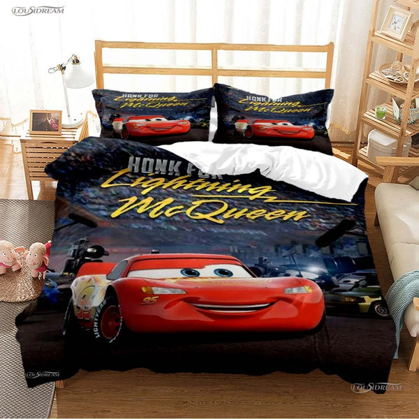 Disney Pixar Mcqueen Car All Season Duvet Cover Comforter Bedding sets Soft Quilt Cover and Pillowcases Single/Double/Queen/King