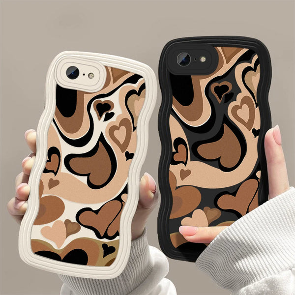 Shockproof  Wave Phone Case For iPhone 11 15 Pro Max 12 13 14 XR XS X 7 8 Plus 6S SE 2020 Soft TPU Silicone Cover Funda Bumper