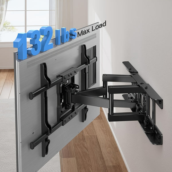 Universal Full Motion TV Wall Mount - Enjoy Flexible Viewing with Articulating Arms, Swivel, Tilt, and Rotation - Compatible with 37-75/32-65 Inch OLED, LCD, LED Flat and Curved TVs, Max VESA 400x400/600x400mm,