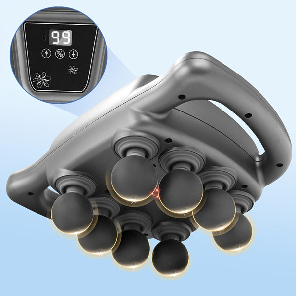 8-Head Flesh Gun Massage Gun, USB Rechargeable, Full Body & Neck Massage, Ideal Gift for Athletes, Friends, Family, Halloween & Christmas, Plastic, Home Use, Bath & Shower Accessory, Body Fat Massage Tool, 2000mAh Lithium Battery, USB Charging