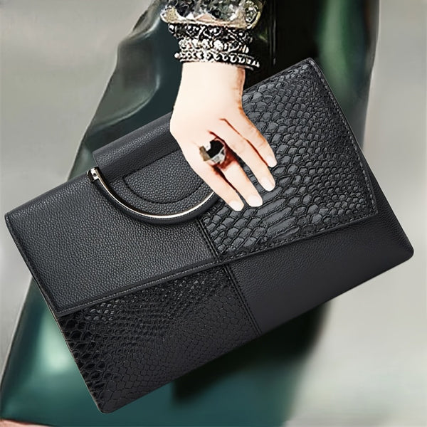 Crocodile pattern fashion handbag, multifunctional crossbody bag, portable top handle fashion handbag