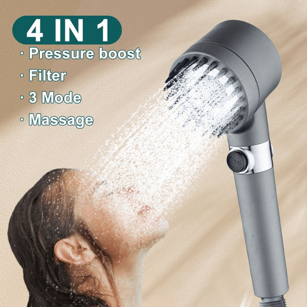 Cabezal de ducha de 3 modos, cabezal de ducha de alta presión, filtro portátil, grifo de lluvia, accesorios innovadores para baño y hogar