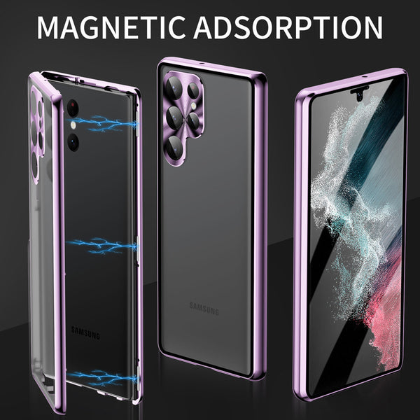 Aplicable a la funda de teléfono S24Ultra Peep-proof con espejo magnético universal y magnético