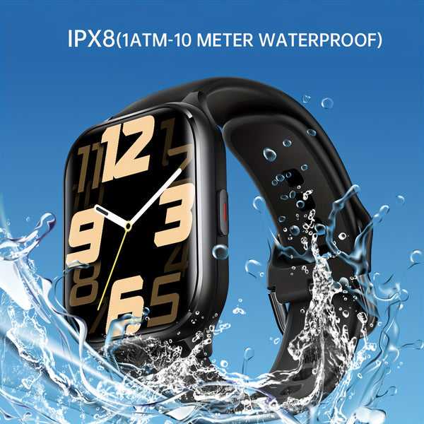 New Stylish Sports Smartwatch, IPX8 1ATM Waterproof For The Gym, Swimming, Wireless 5.0, Texting And Calling, 240P IPS Large Screen, With App Function, Ai Voice Assistance, With Music, Outdoor Exercise Watch, Pedometer,