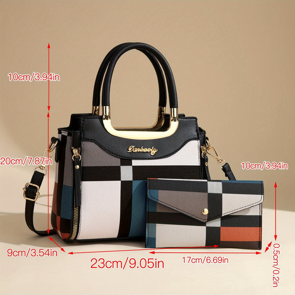 New Large Capacity Tote Bag for Women on Valentine'S Day, Elegant And Suitable for Middle-Aged Ladies, Includes Multiple Pieces, with a Sophisticated Crossbody Option, Simple And Stylish.