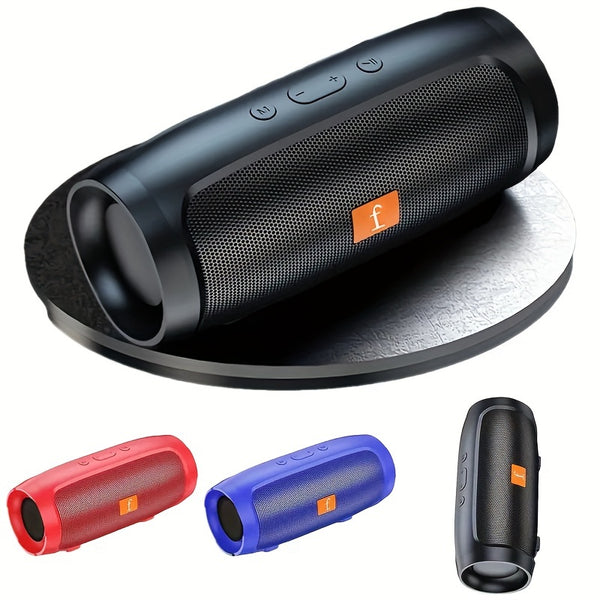 Portable Outdoor Wireless Bass Speaker With Charging Cable And Aux Cable - Wireless Audio Subwoofer Plug-in Card U Disk 3D Surround, TWS Stereo Subwoofer Rod Hands-Free Call/FM/TF Card/U Disk