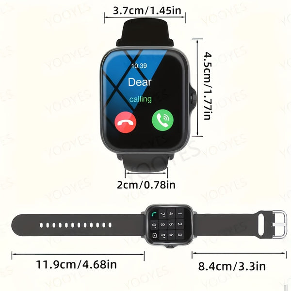 [1.83-inch Touchscreen Fitness Smartwatch] New 2024 Model With 1.83-inch Touchscreen Dual-frequency, Suitable For Both Men And Women, Supports Calling Function, Incoming Call And Message Reminder, Multifunctional Fitness Smart Bracelet,