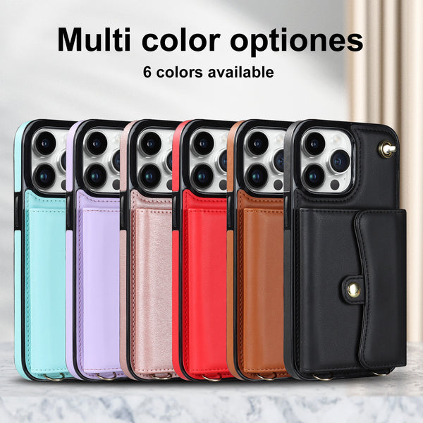 Estuche para teléfono con tarjetero tipo bandolera y tarjetero multifunción