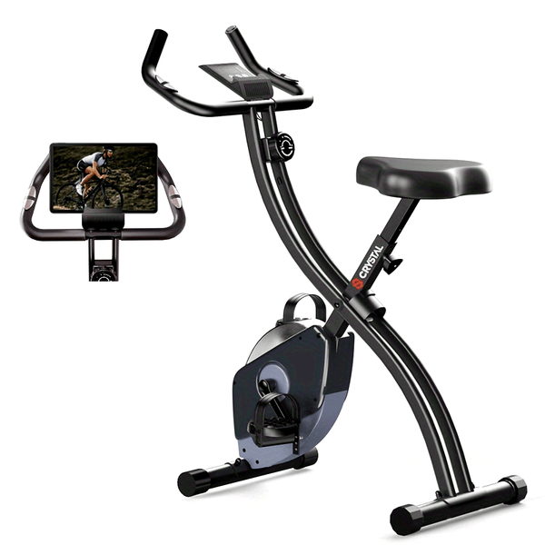 1pc Indoor Folding Exercise Bike, Foldable Stationary Bike, With 8-Level Adjustable Resistance & LCD Display, For Home Workout, Strength Training, Body Shaping