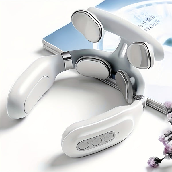 1pc Portable Electric Neck Massager, Smart Cervical Massager with USB Charging, Rechargeable Lithium Battery, Unscented, Ideal Gift for Family, Men, and Women - Neck and Shoulder Relief