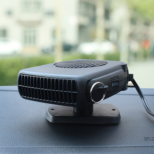 24V Auto Portable Heater, Electric Car Heater, Defroster Demister Cooling & Heating Fan 2in1, Portable Heating Fan Defogger Demister