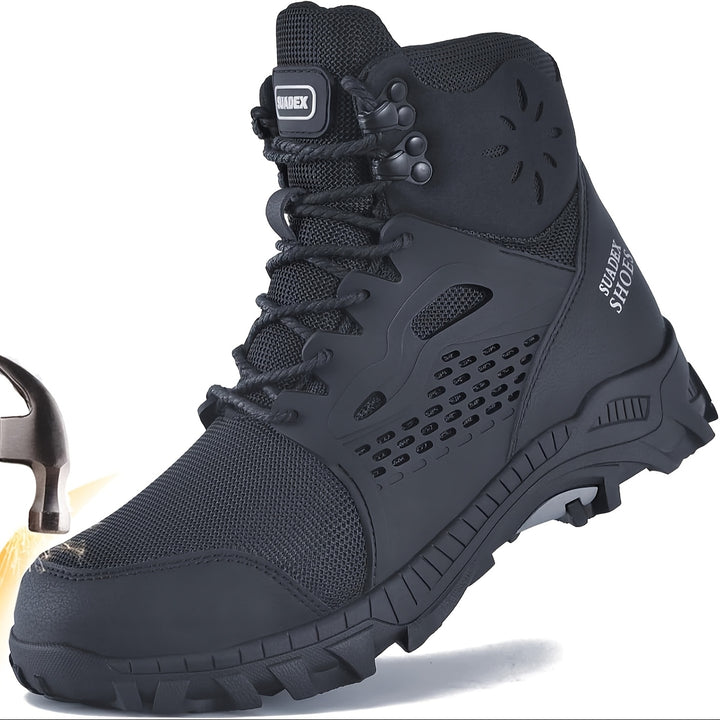 Waterproof Work Safety Boots with Steel Toe Cap Indestructible  AntiPiercing Midsole NonSlip Rubber Outsole  Ideal for Construction Hiking and Outdoor Activities Waterproof Boots