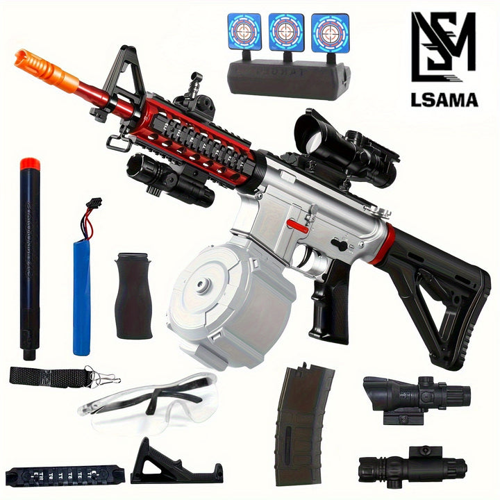 M4 Gel Ball Blaster 74v High Speed Upgrade Highly Assembled Orbeez Toy Rifle Single Shot And Continuous Mode Gel Ball Gun For Outdoor Entertainment Christmas Gifts Without Gel Ball