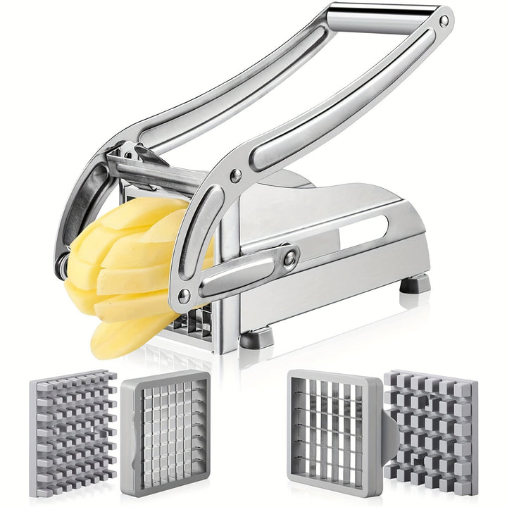 1pc Stainless Steel Fruit Cutter Vegetable Cutter Potato Chipper French Fries Cutter Potato Slicer Vegetable Chopper Onion Chopper Food Chopper Heavy Duty Chopper Potato Carrot Cucumber Kitchen Supplies Kitchen Gadgets Kitchen Accessories