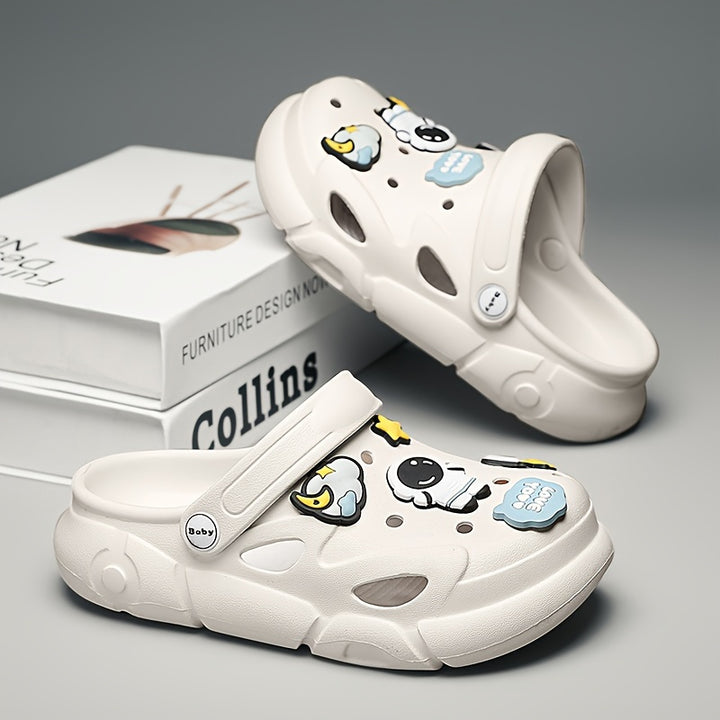 Cute Cartoon Clogs Quick Drying Lightweight Anti Slip Casual Breathable Clogs With Cute Cartoon Charms For Girls All Seasons Indoor Outdoor Shower Beach Pool
